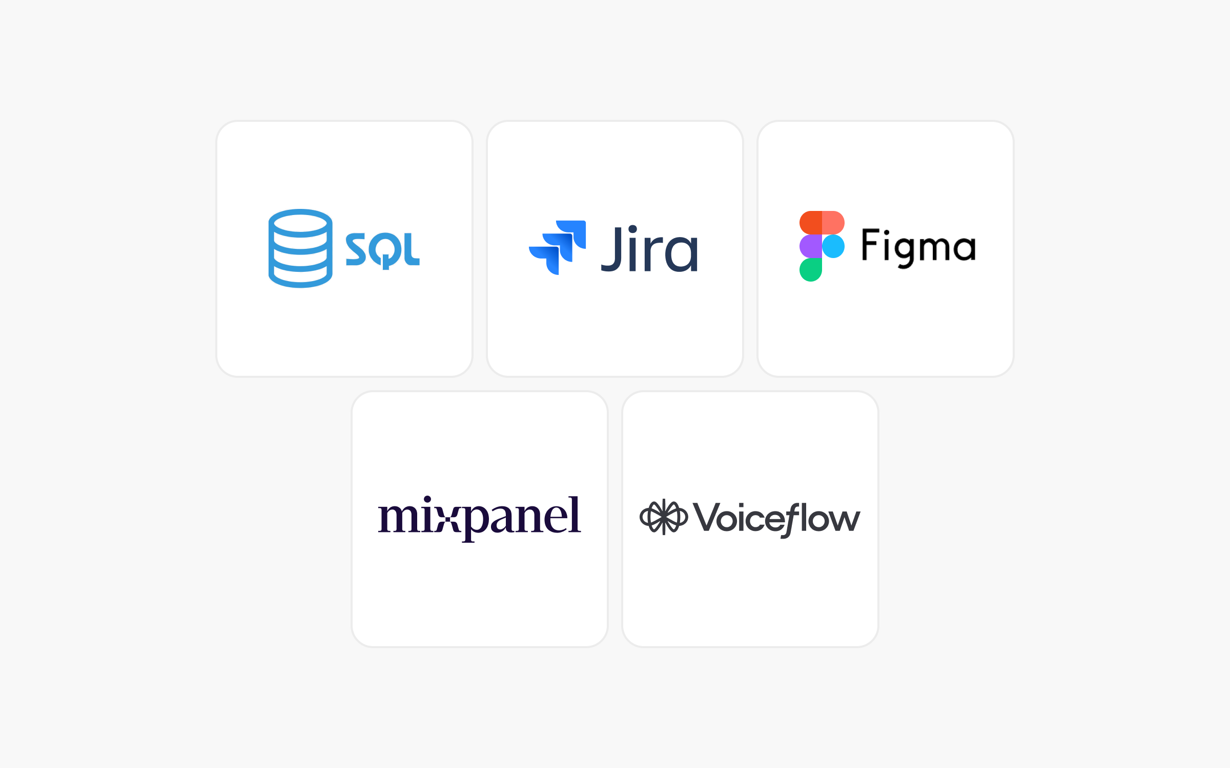 PM tools taught in Circuit Stream Product Management bootcamp: SQL, JIRA, Figma, Mixpanel, Voiceflow