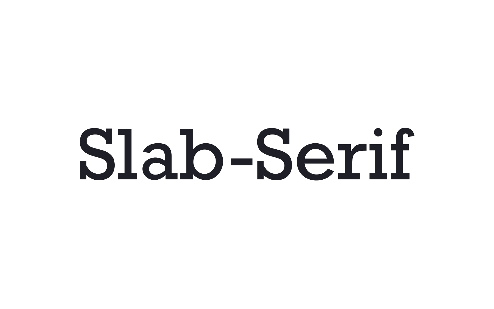Slab serif typeface