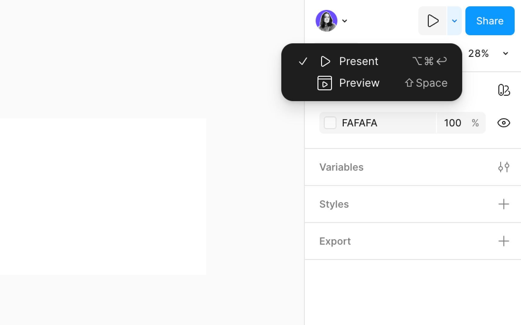 Present and preview prototypes