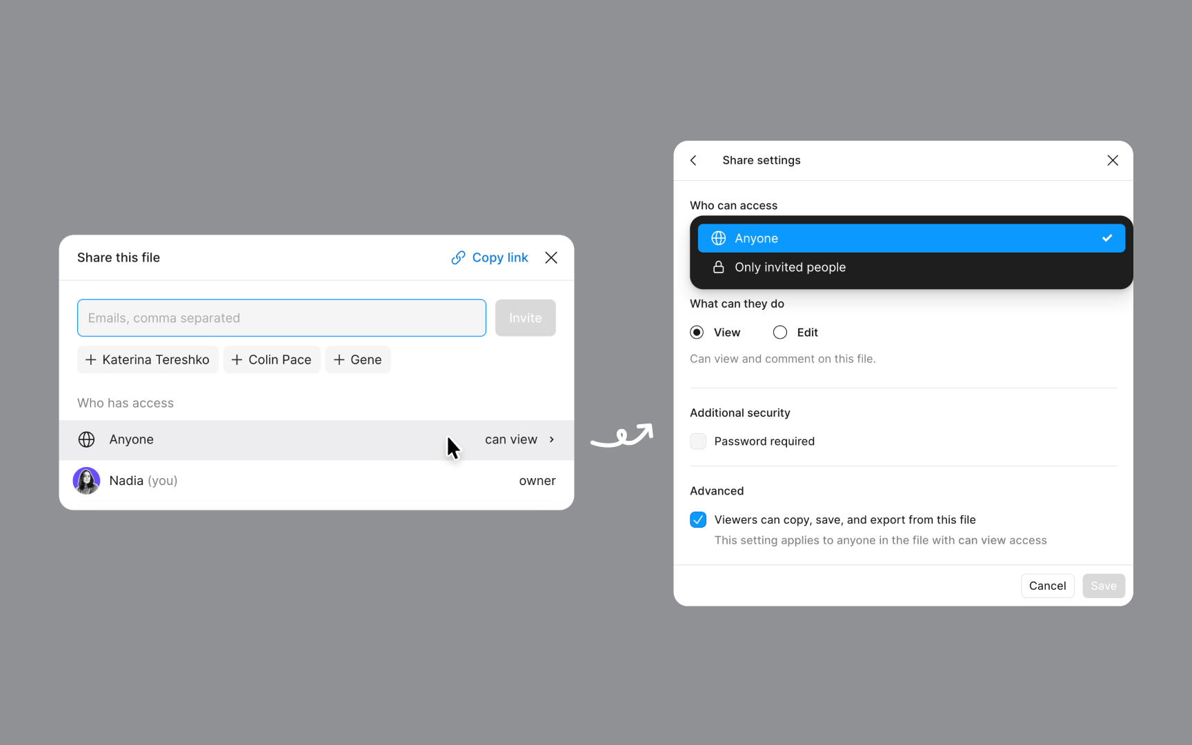 Protect your files with the right access type