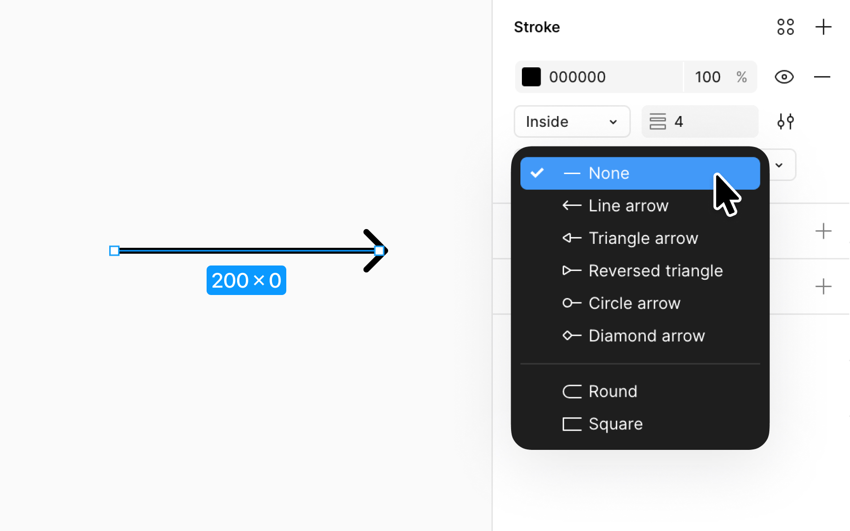 Vector paths with two or more endpoints