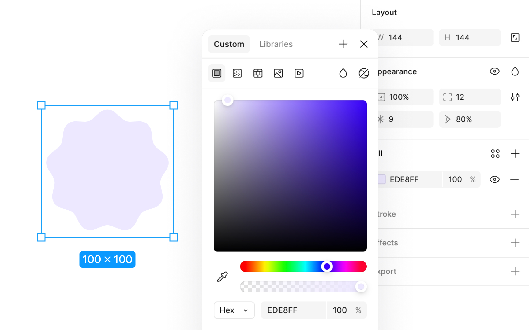 Using the color picker