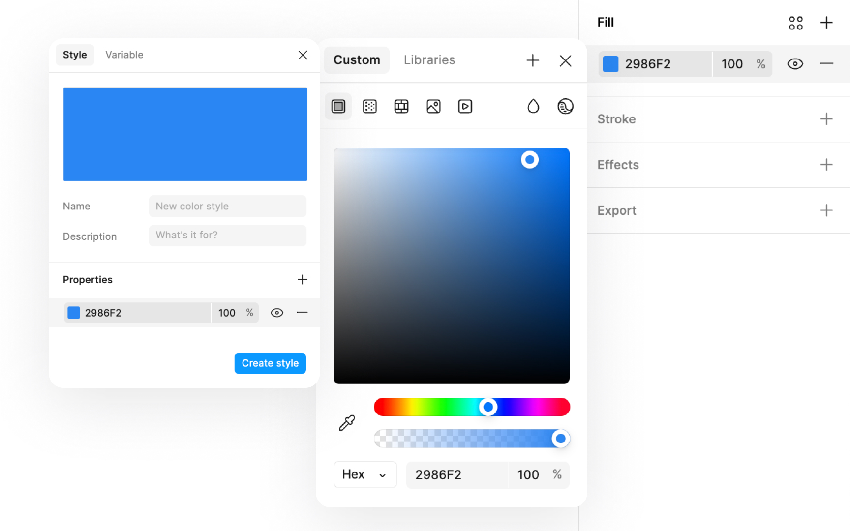 Savings color styles