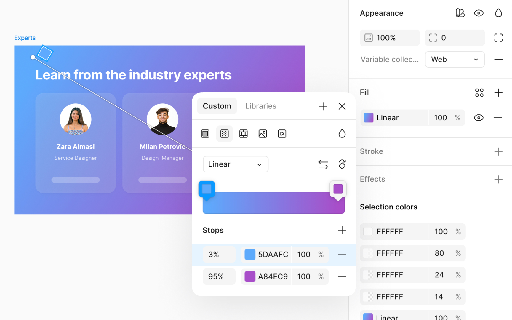 Adding a gradient background