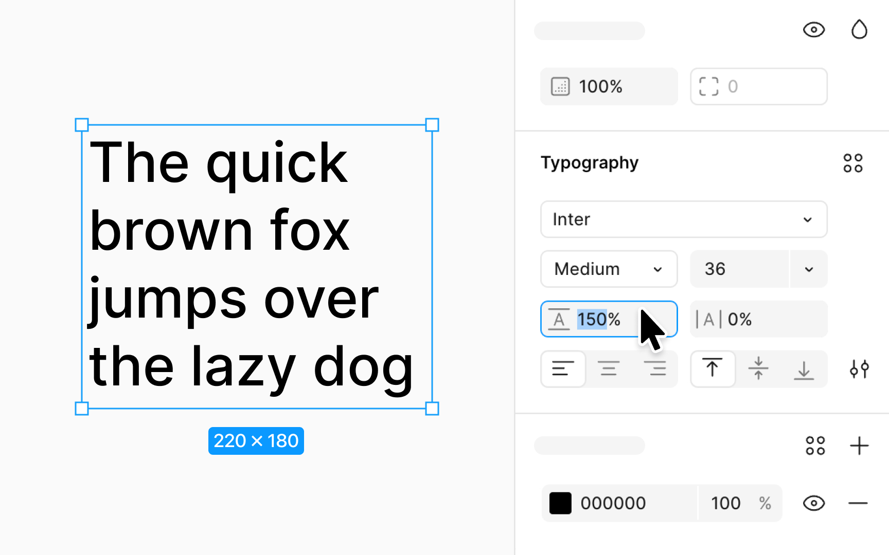 Adjusting line height