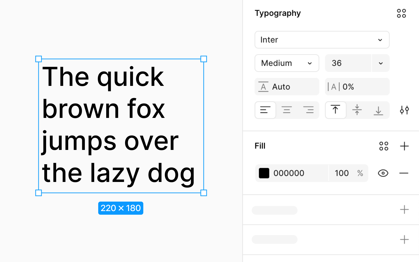 Vertical text alignment