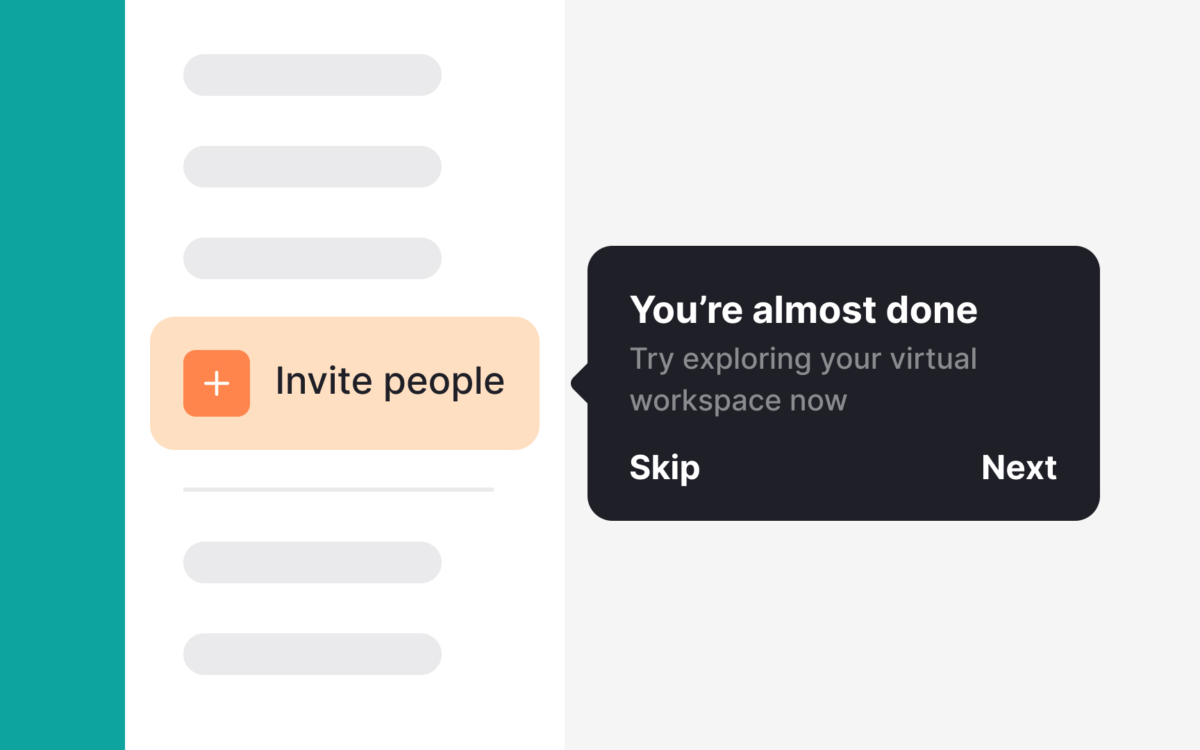 User action-based onboarding microcopy Bad Practice