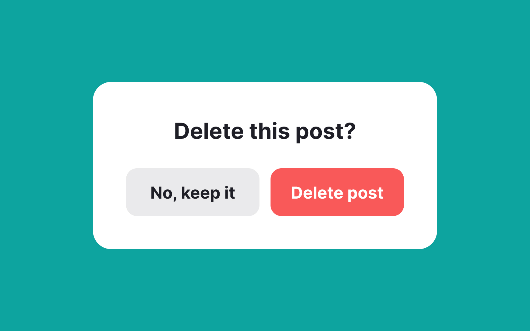 Microcopy for destructive actions Best Practice