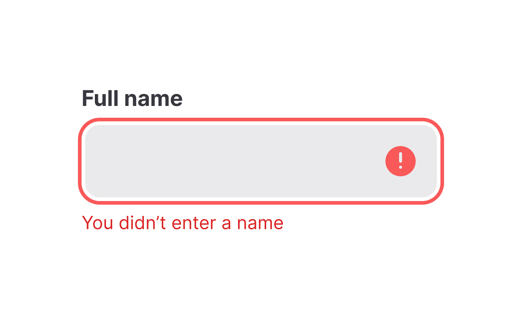 Don’t make users feel bad Bad Practice
