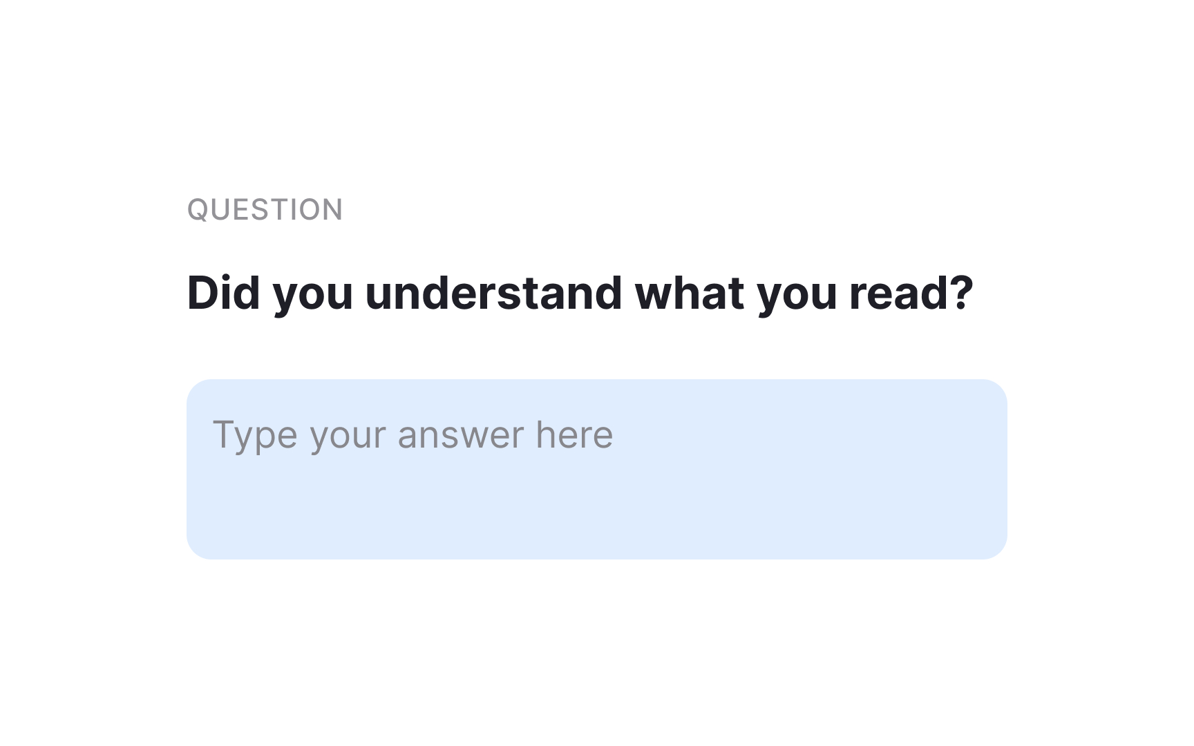 Comprehension survey Bad Practice