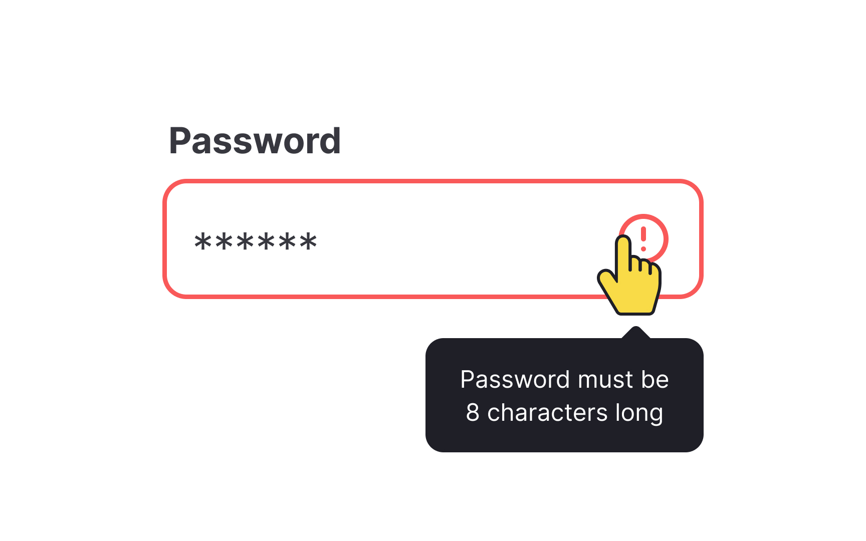 Placement of microcopy Bad Practice