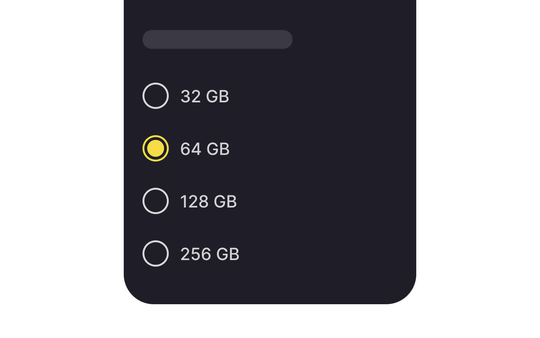 Single-select control