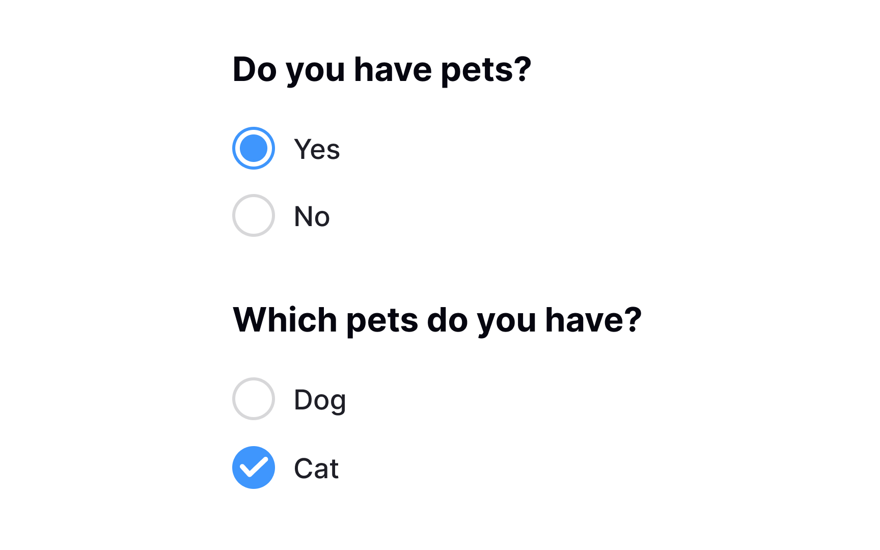 Keep the traditional shapes for selection controls Bad Practice