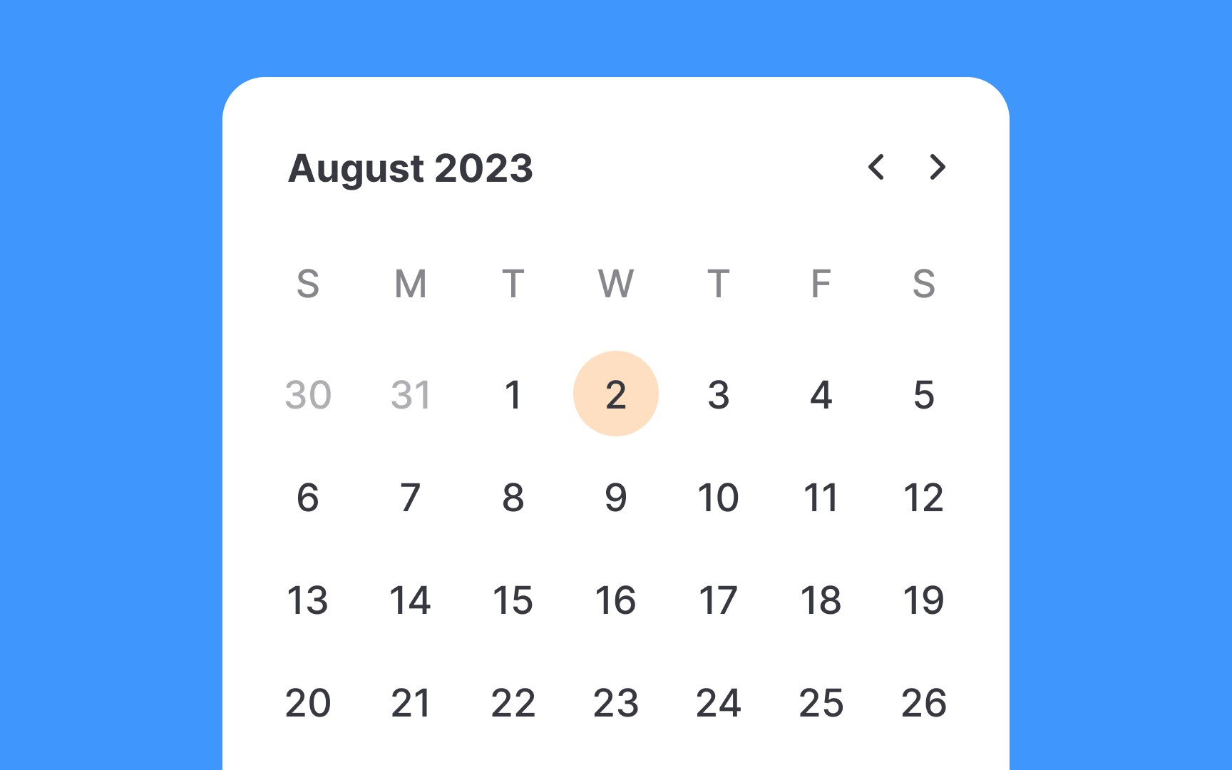 Modal date picker