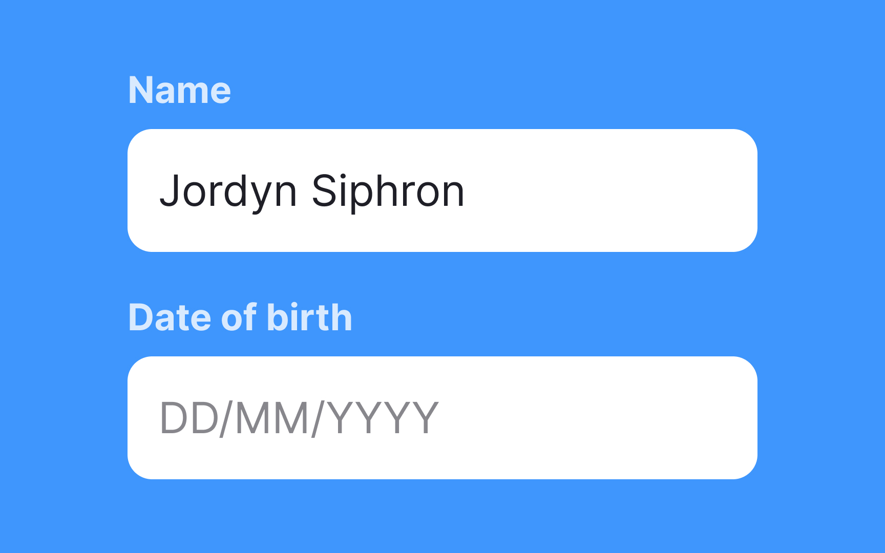 Keep the input text legible Best Practice