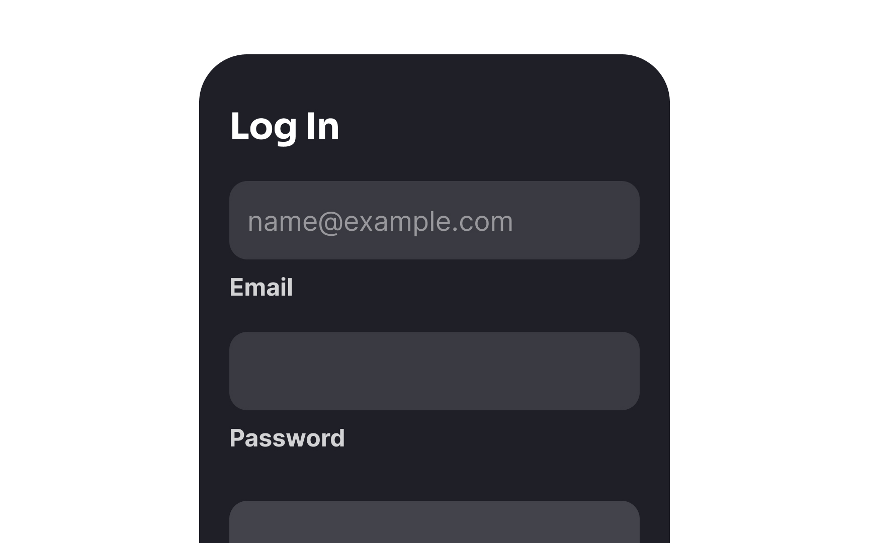 Put labels above inputs to enhance scannability Bad Practice