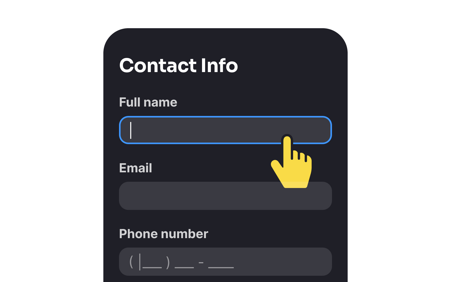 Inputs should be easy to hit Bad Practice