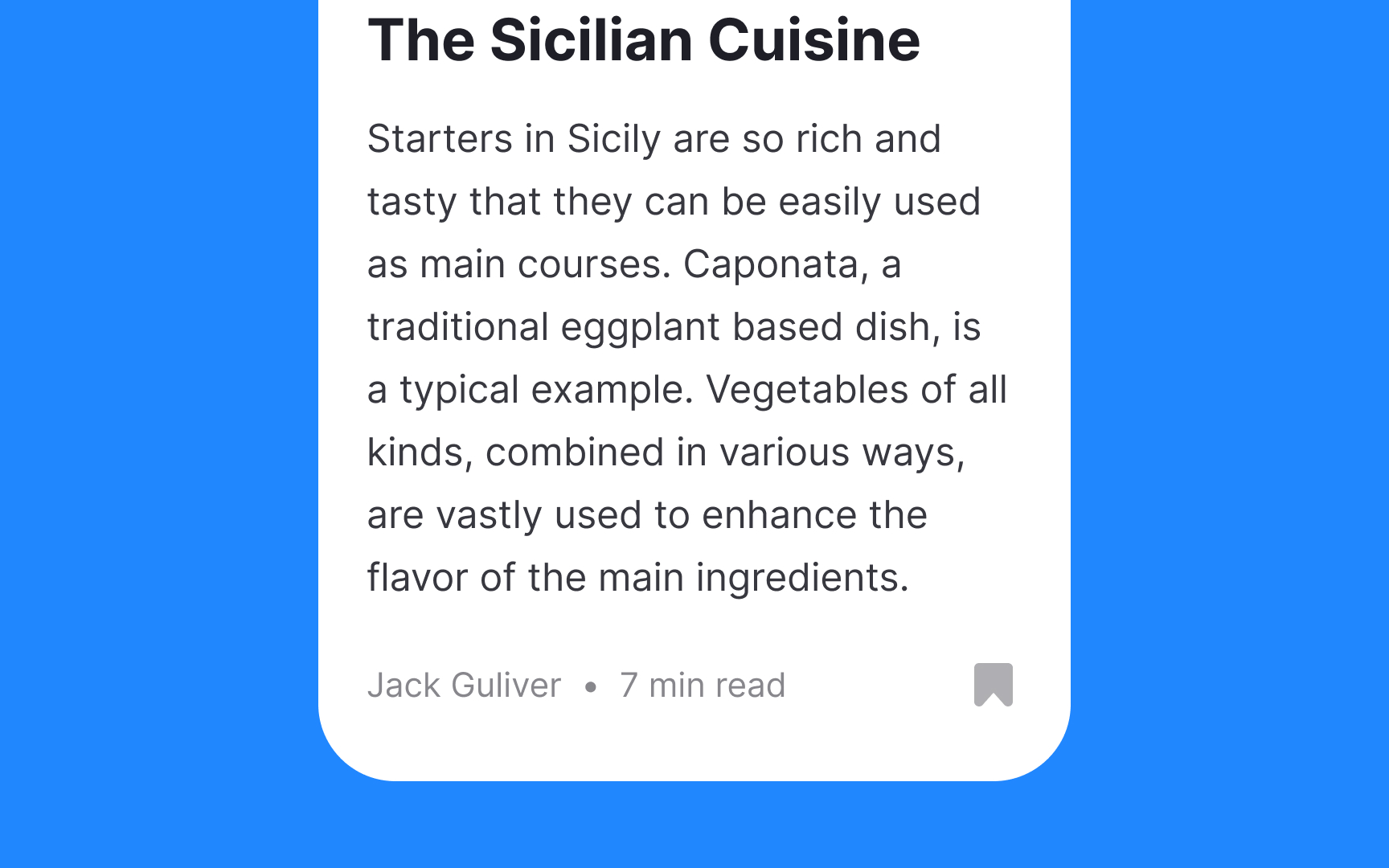 Present information in a progressive way Bad Practice