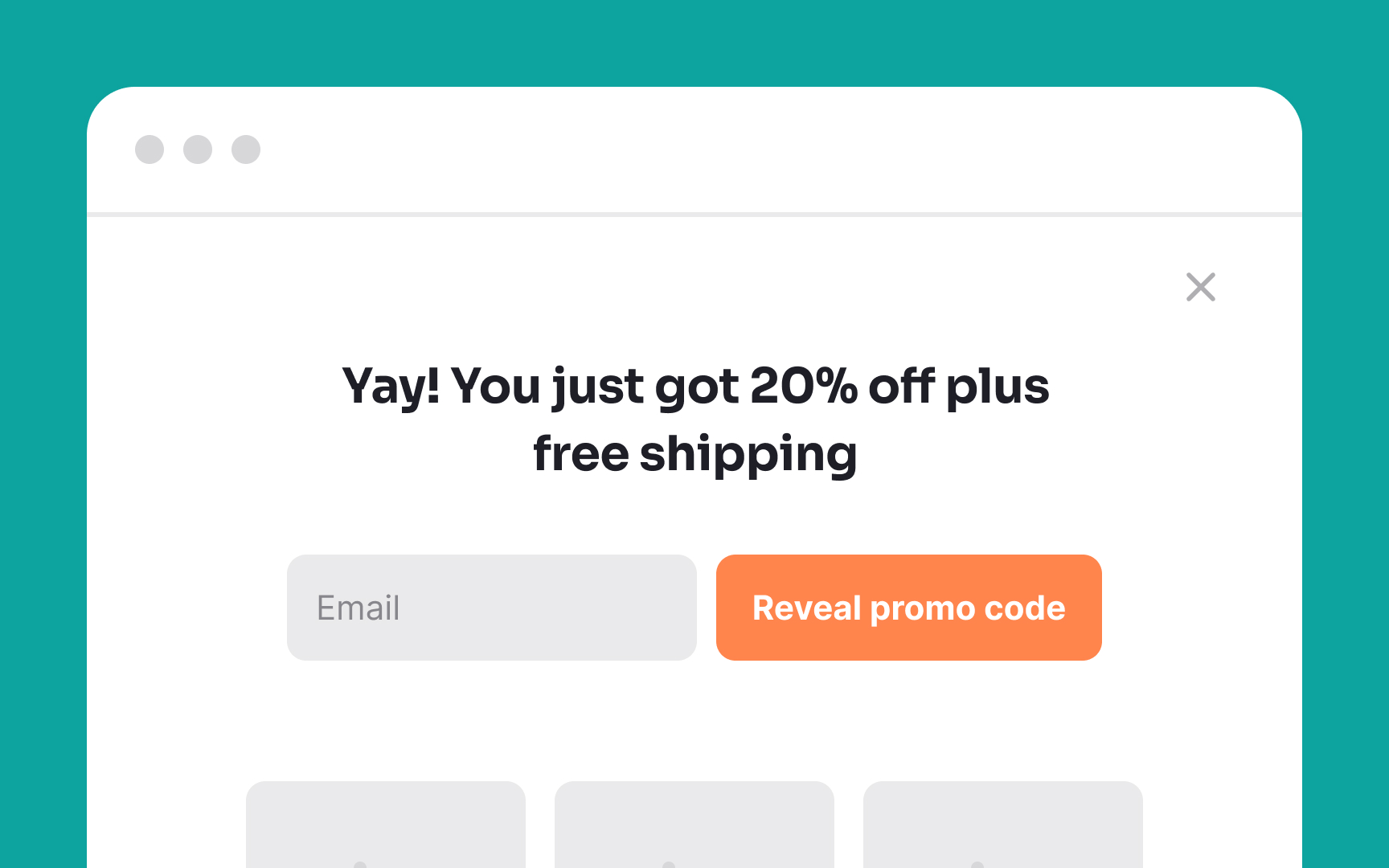 Fullscreen desktop modal