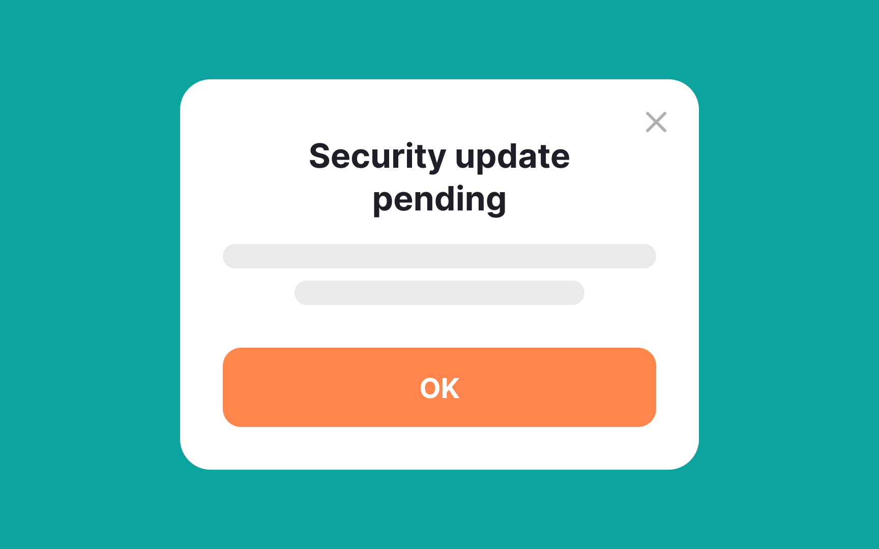 Use modals for displaying critical information Best Practice