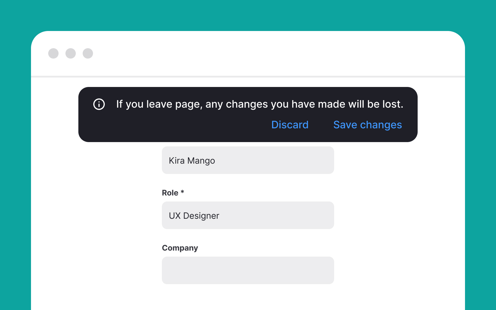 Use modals for conveying critical information Bad Practice