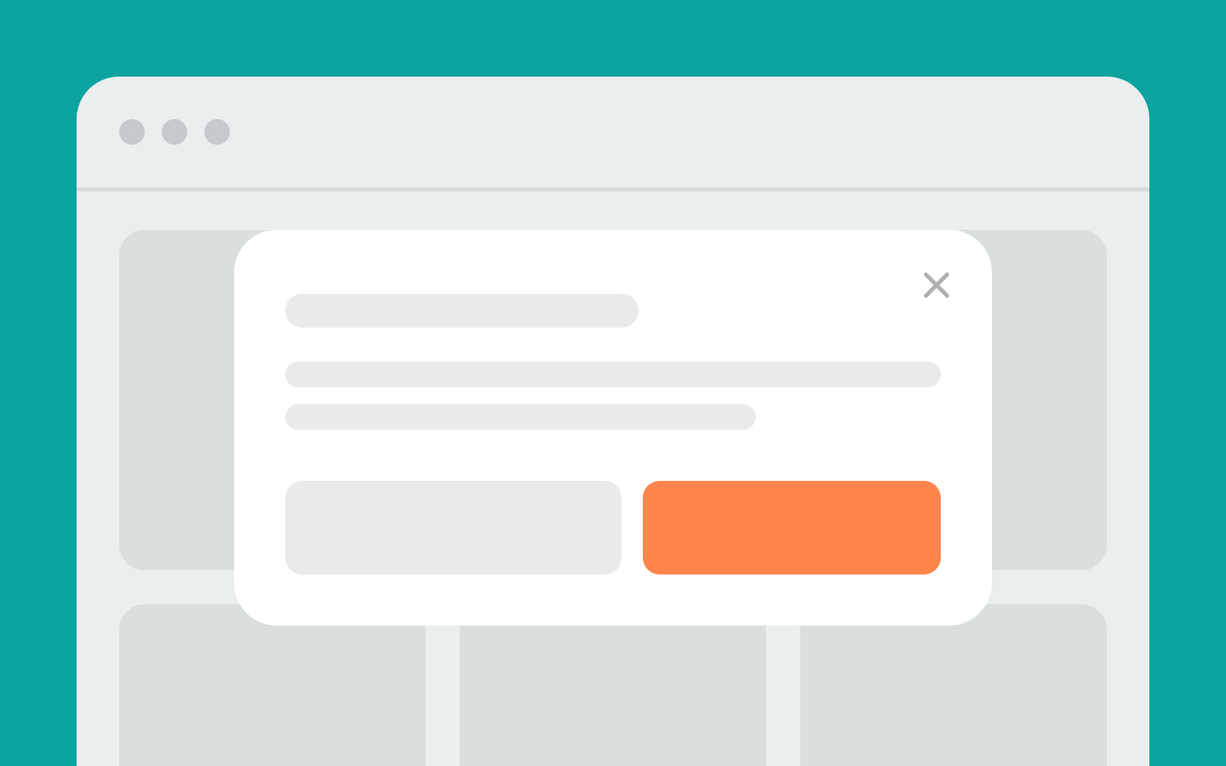 Guide user attention with a dark overlay Bad Practice