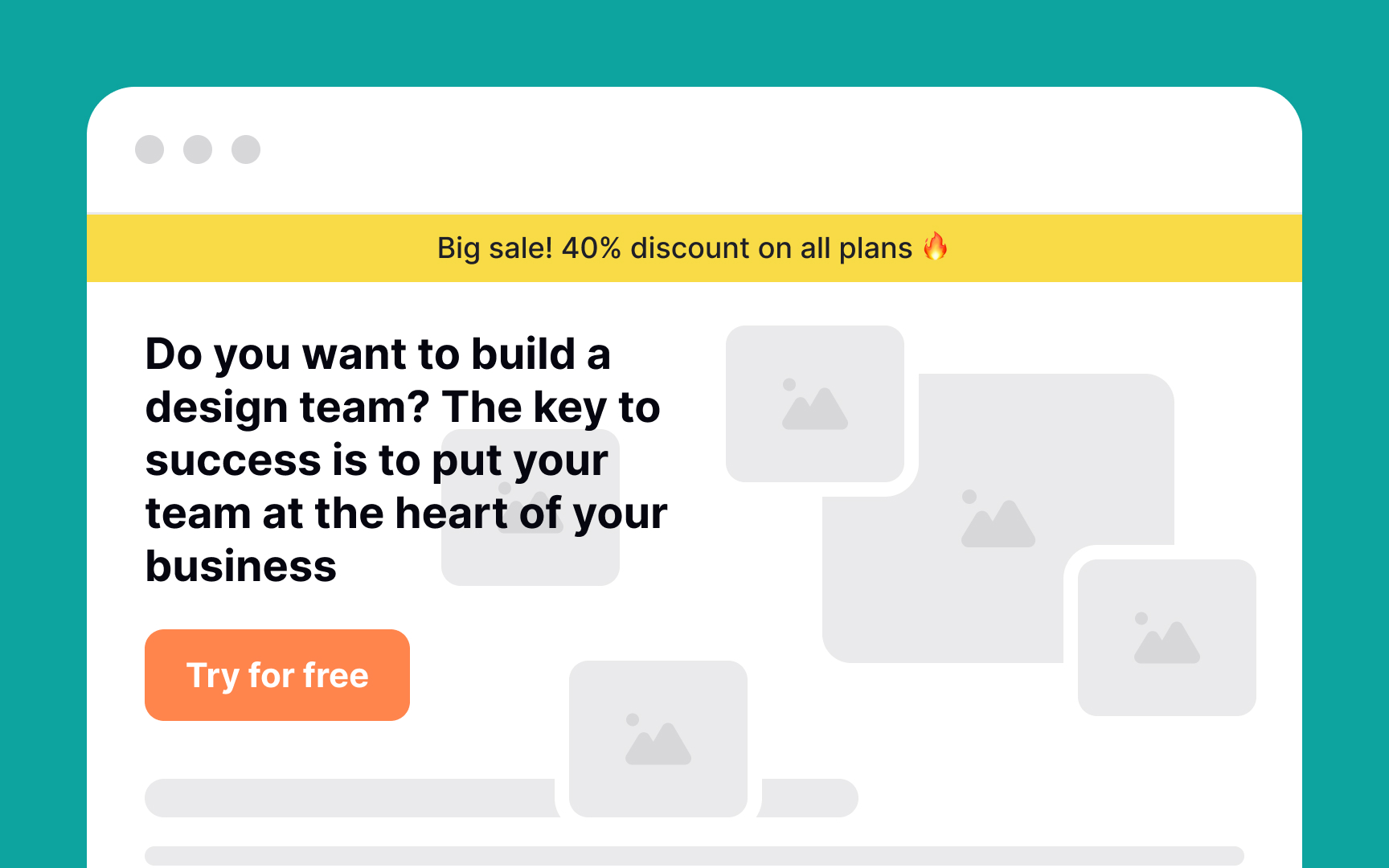 Don't overload the landing page Bad Practice