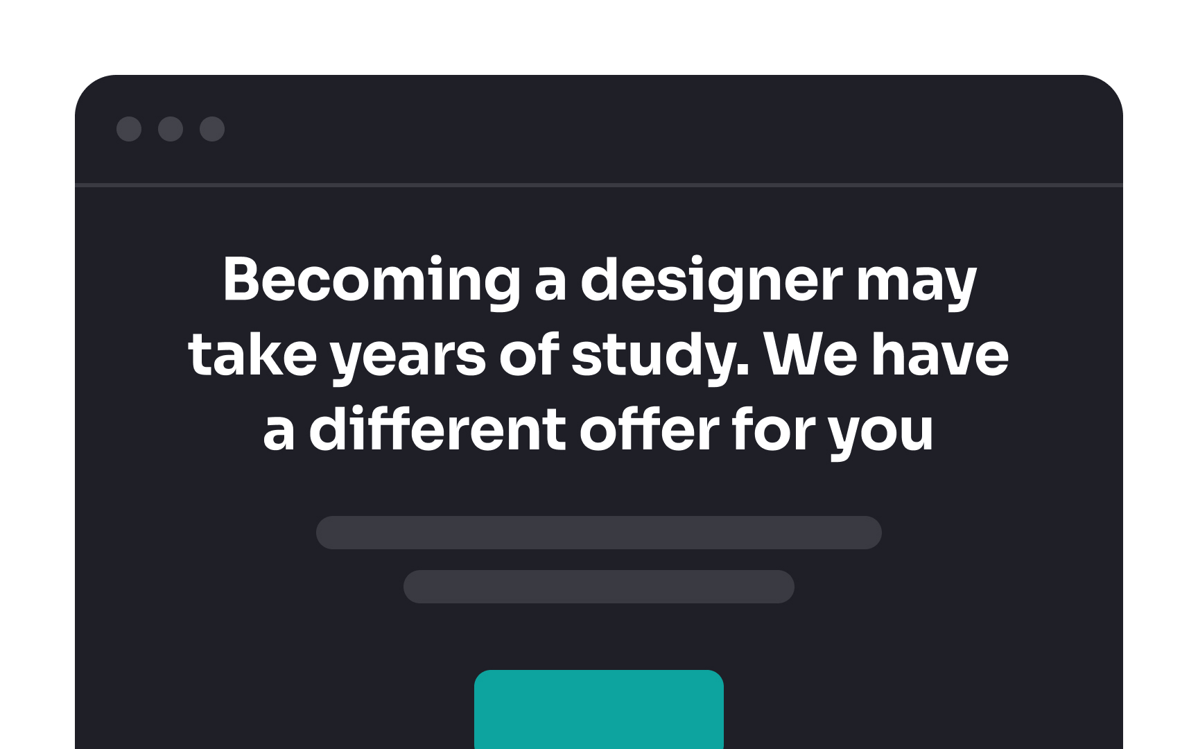 Use a compelling headline Bad Practice