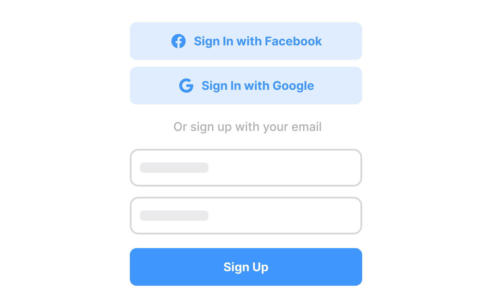 Differentiate login and signup Bad Practice