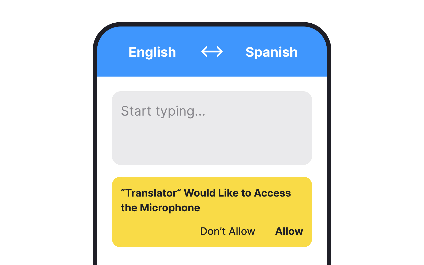 Use modals to ask for permission Bad Practice