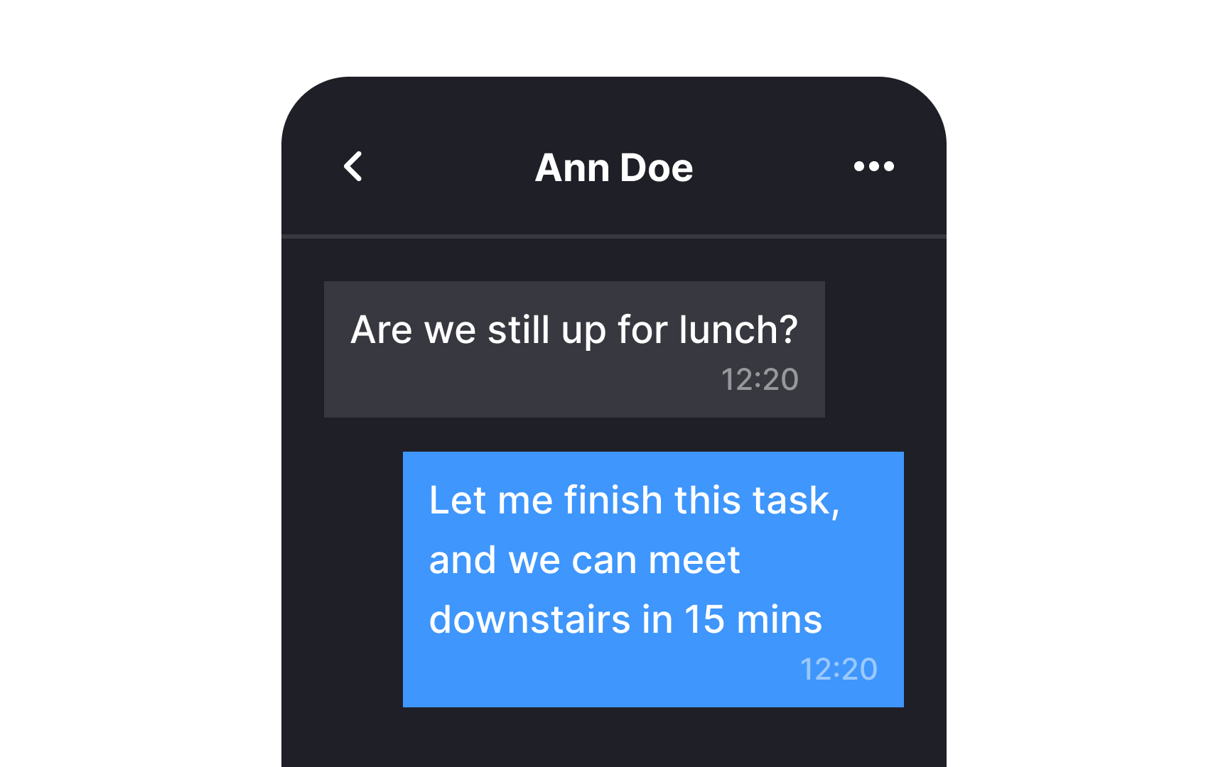 Choose chat bubble shapes for visual comfort Bad Practice