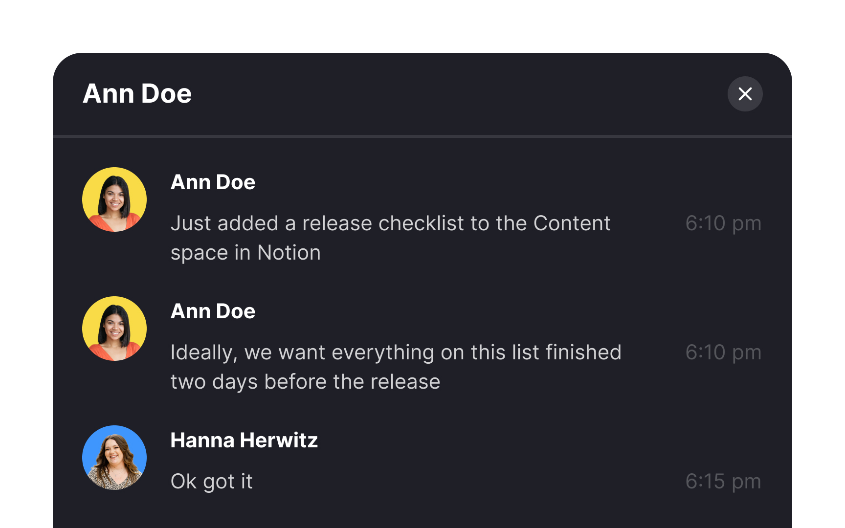 Stack messages Bad Practice
