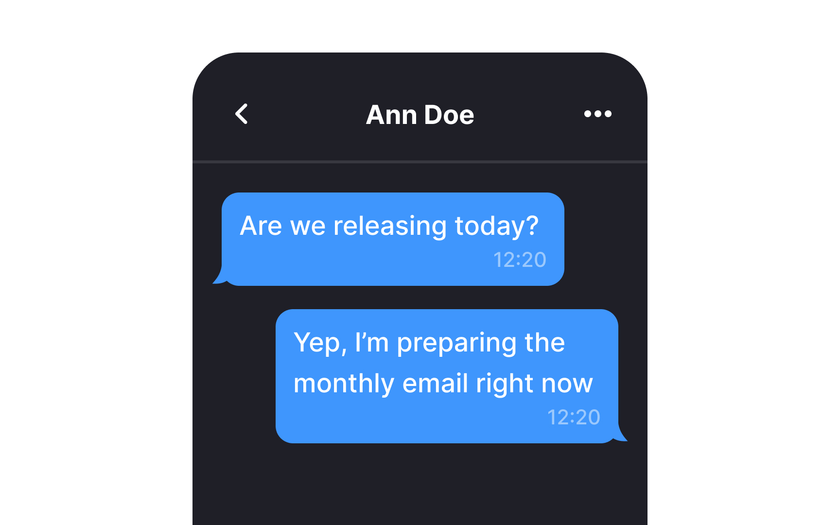 Indicate the sender and recipient  Bad Practice