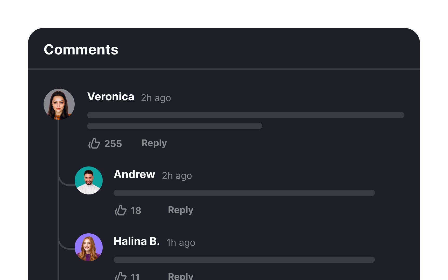Collapse lower-level comments Bad Practice