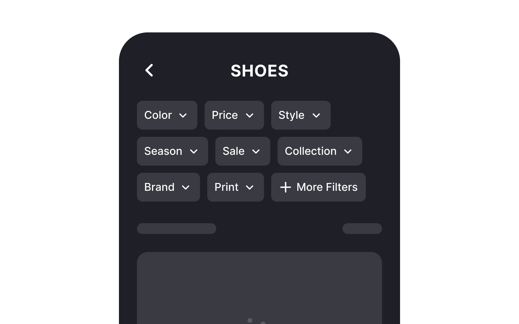 Conceal filters to optimize space on mobile Bad Practice