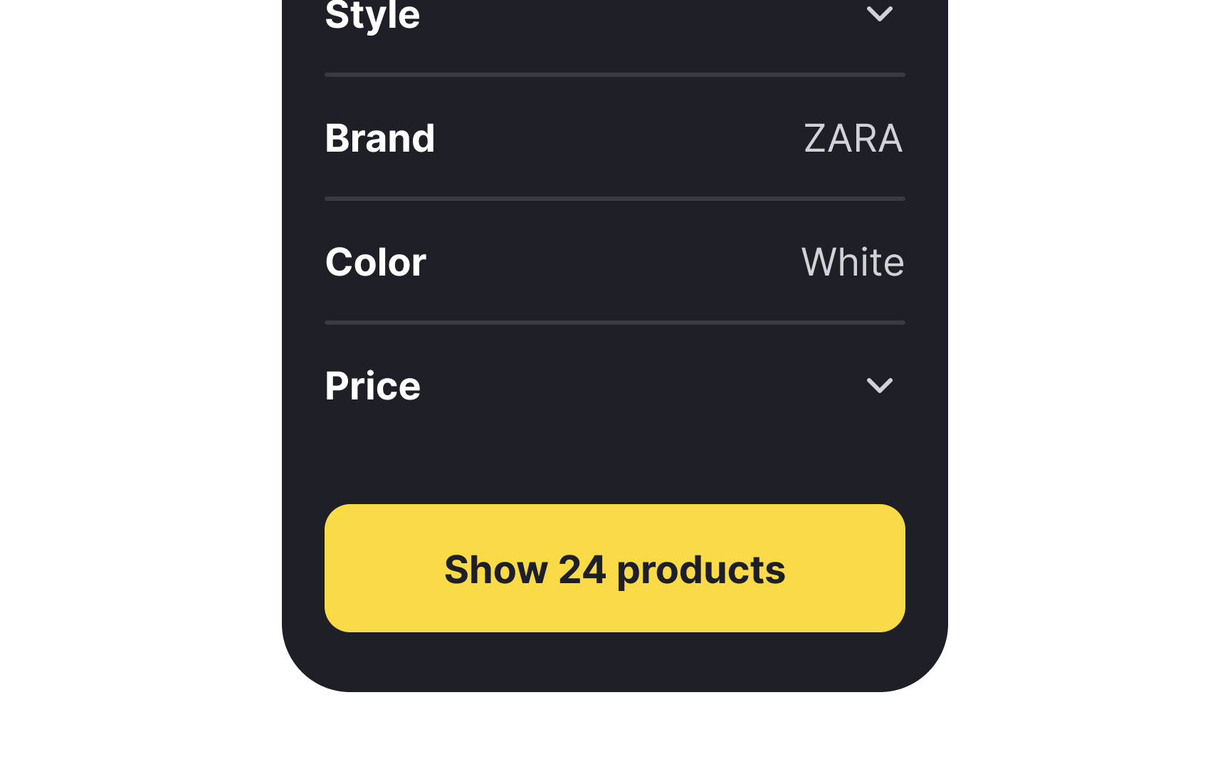 Display the number of matching results Best Practice