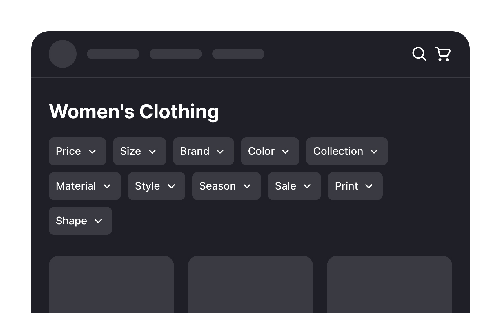 Horizontal filter panel Bad Practice