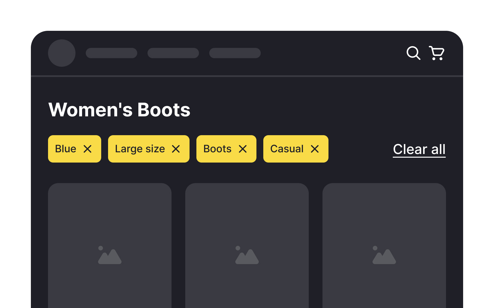 Allow users to clear all filters Best Practice