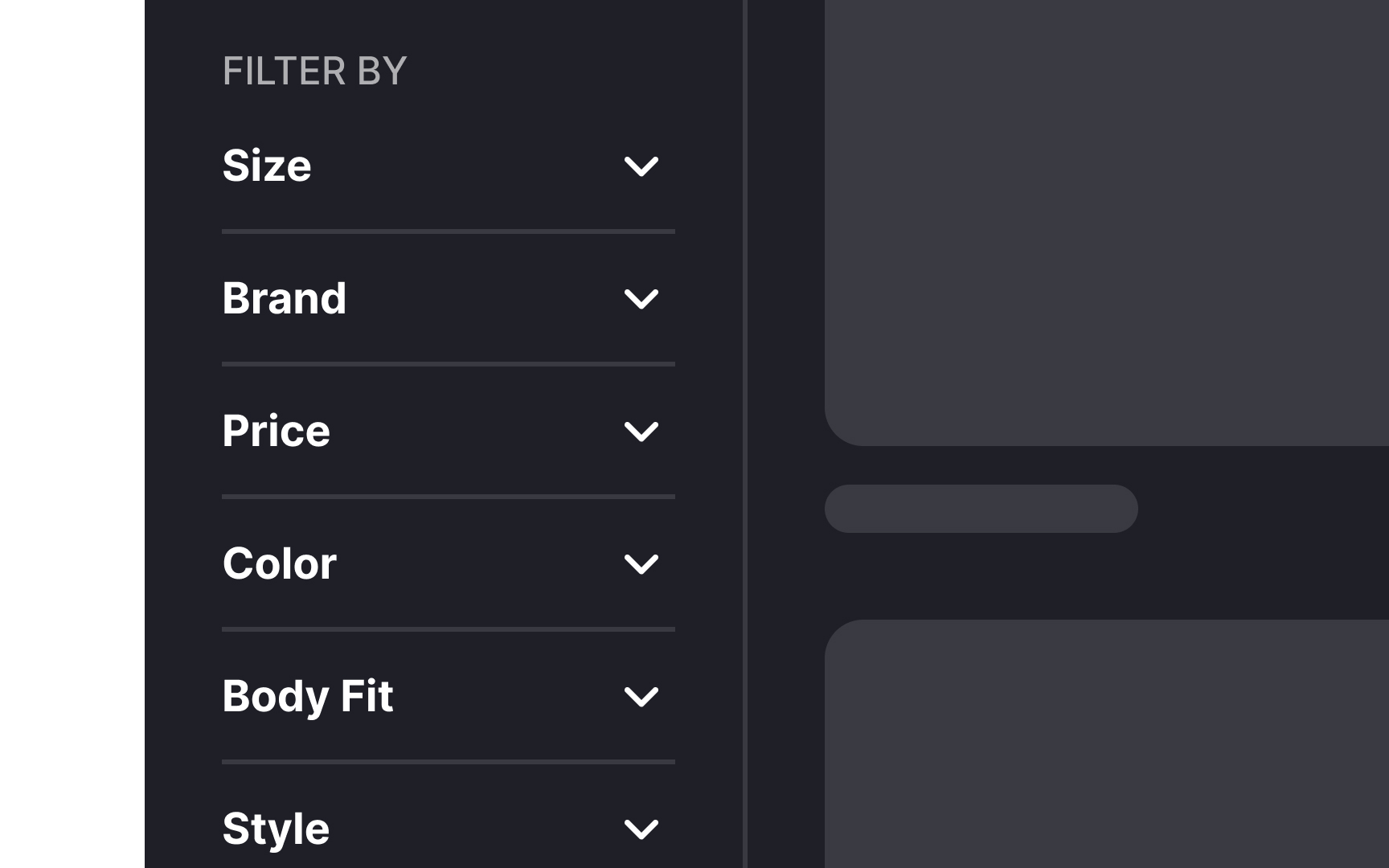Showcase the most popular filter options upfront Best Practice