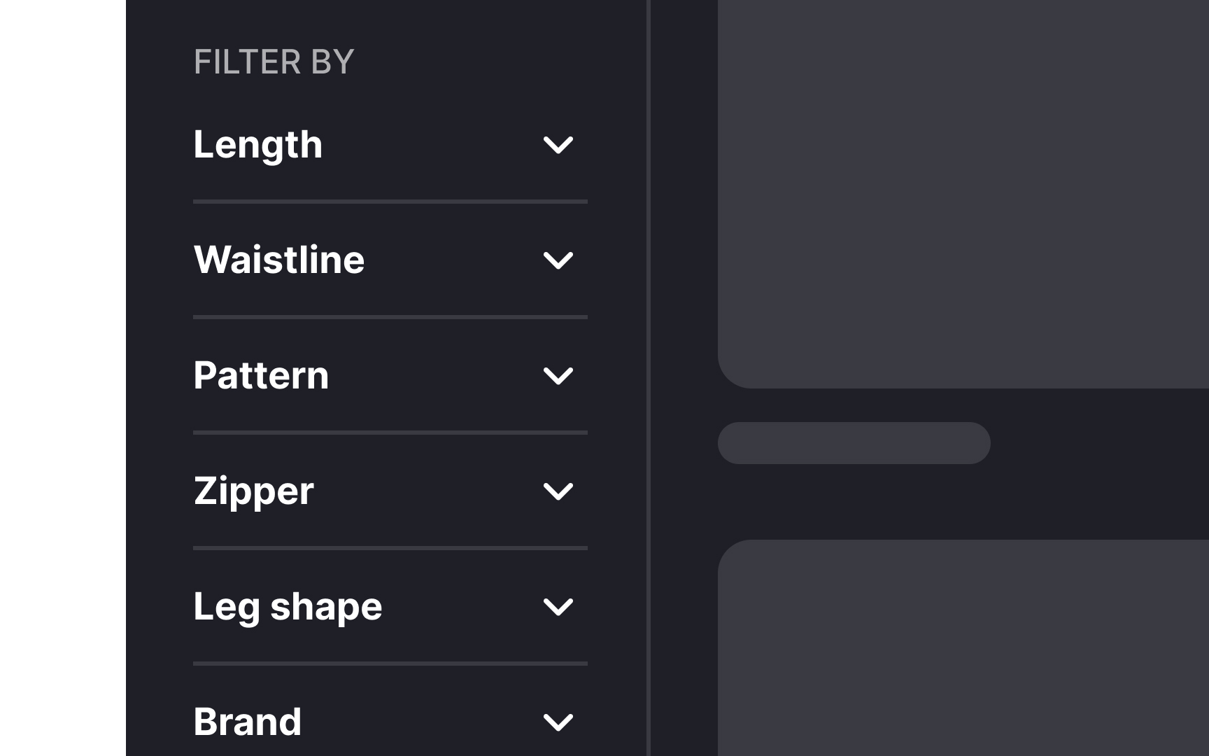 Showcase the most popular filter options upfront Bad Practice