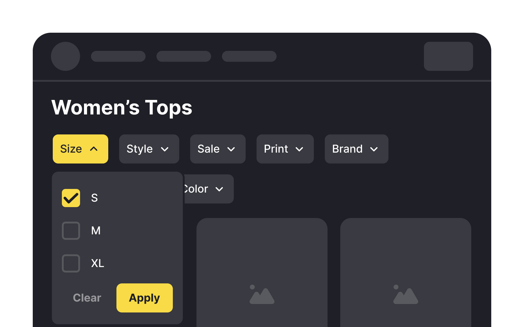 Vertical filter panel Bad Practice