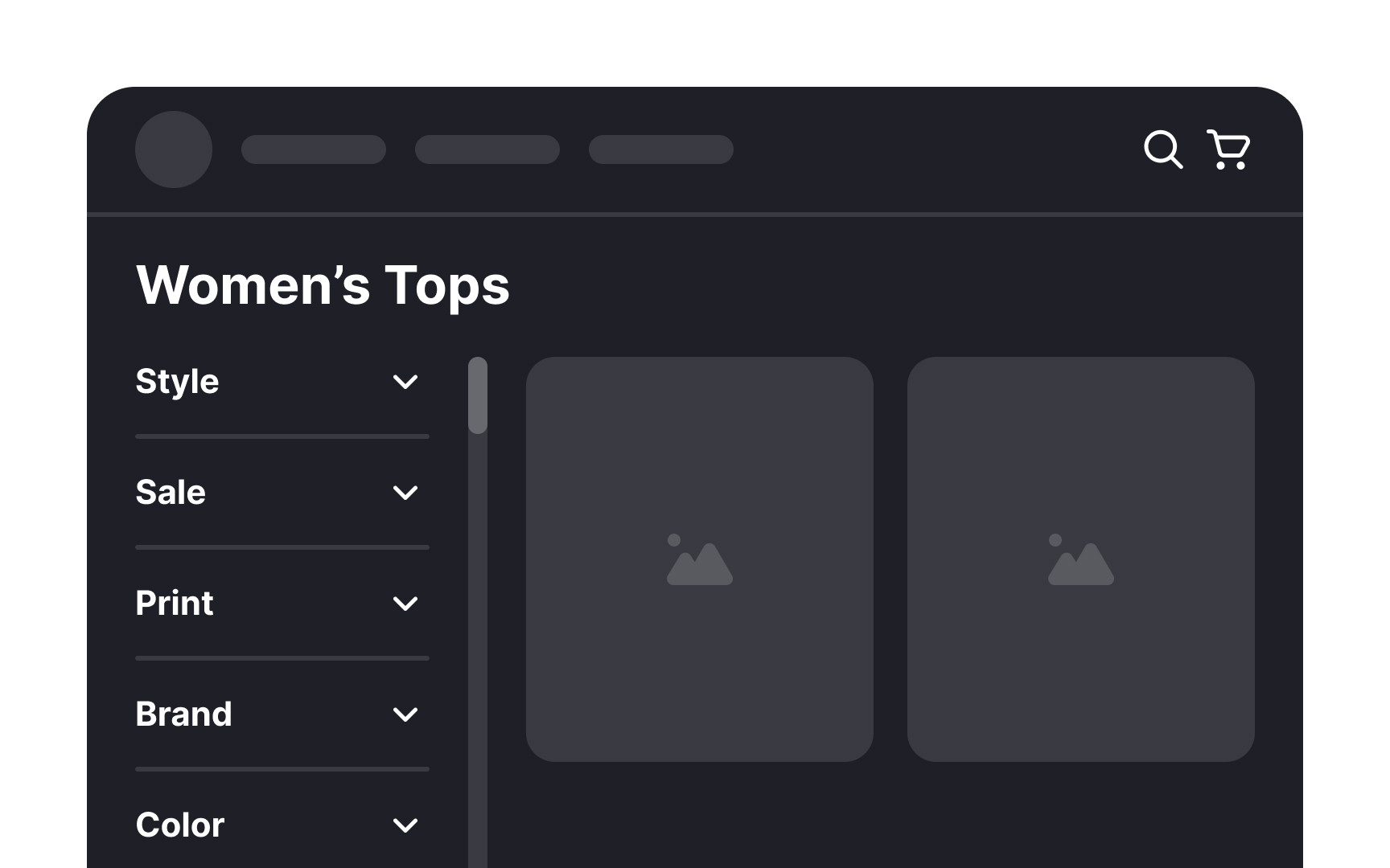 Vertical filter panel Best Practice