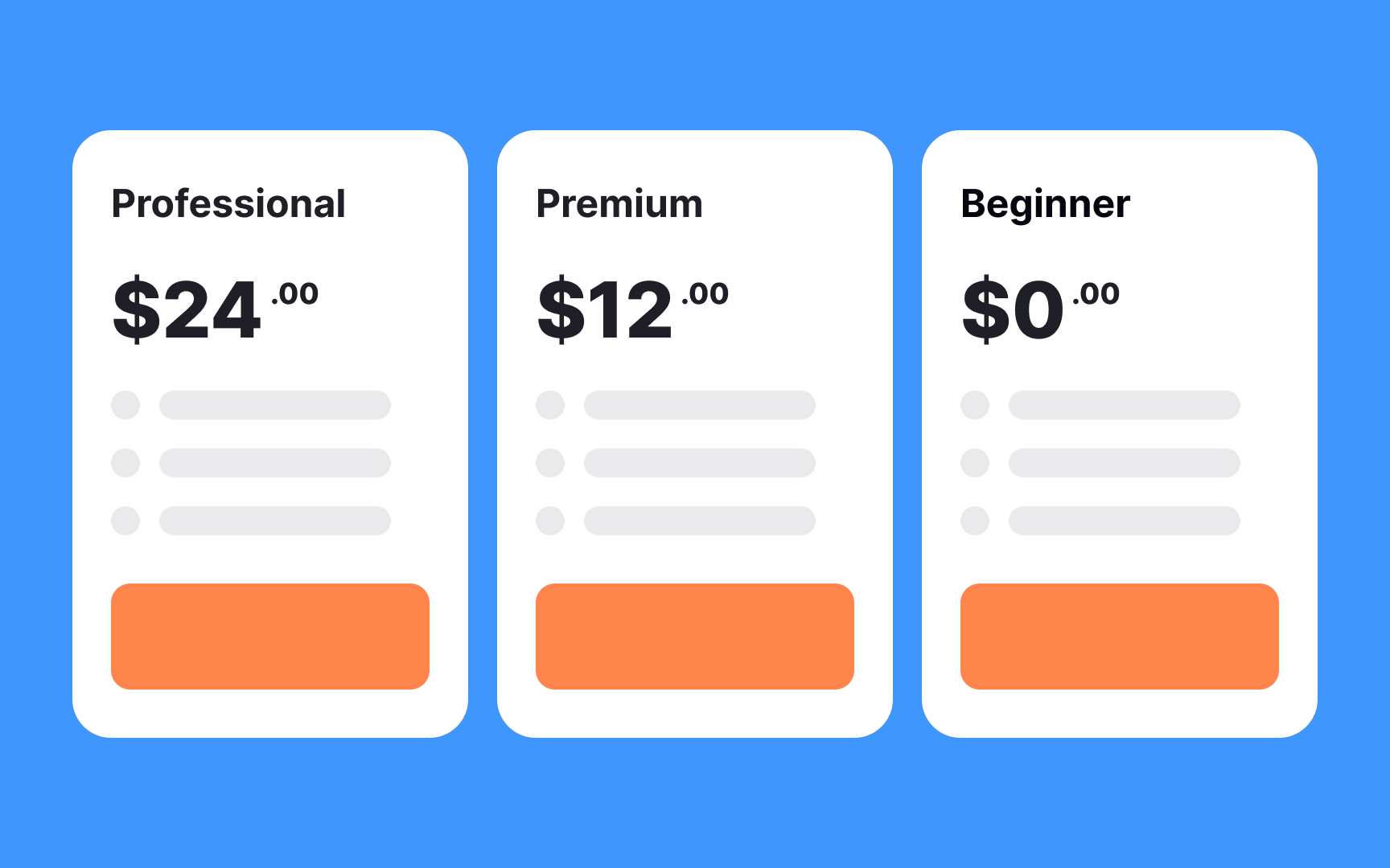 Arrange pricing plans based on user benefits  Bad Practice