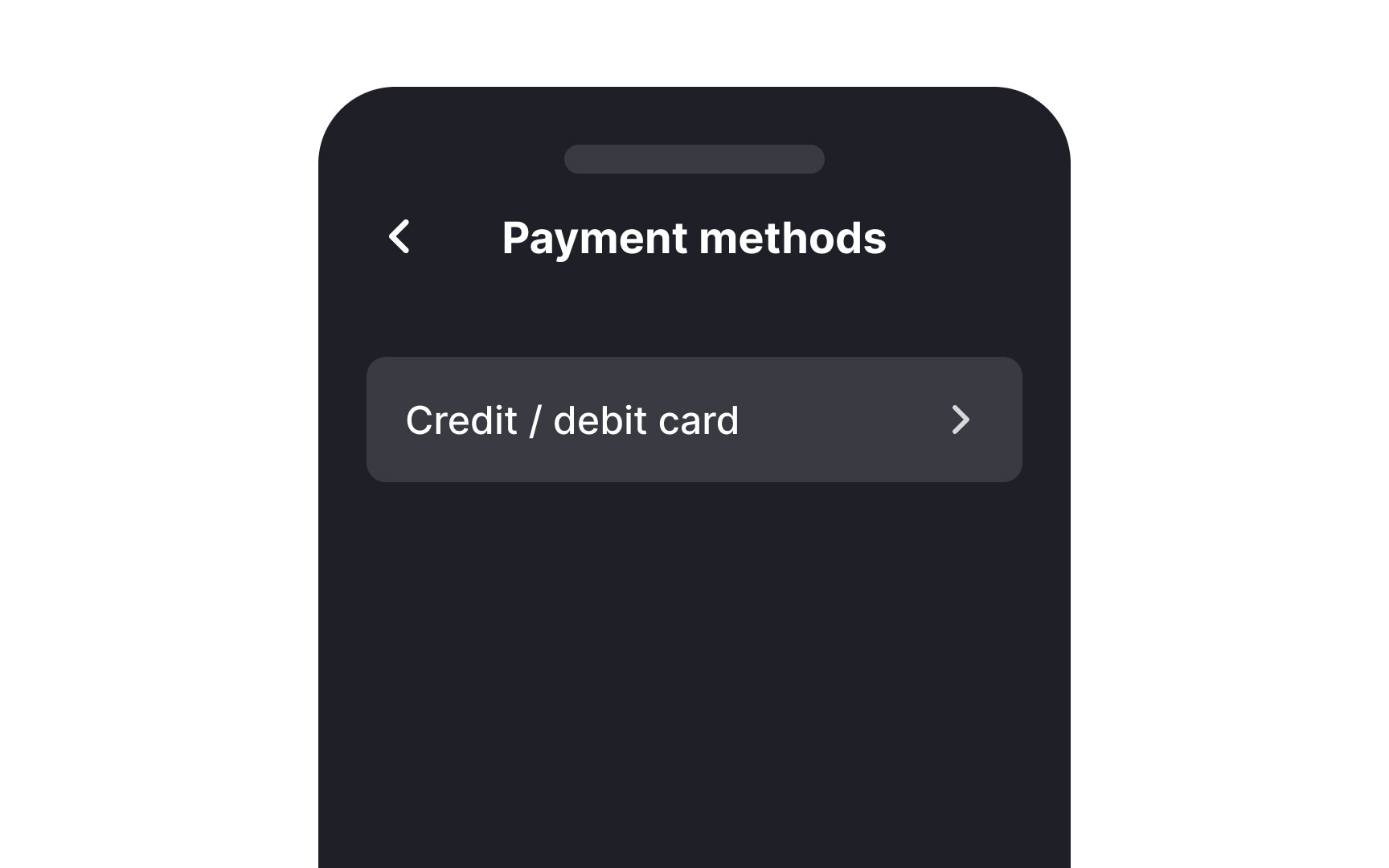 Allow different payment options Bad Practice