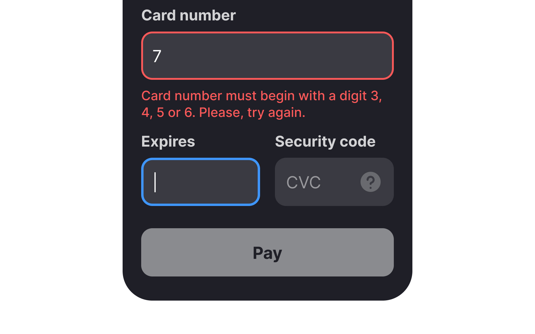 Provide inline validation Best Practice