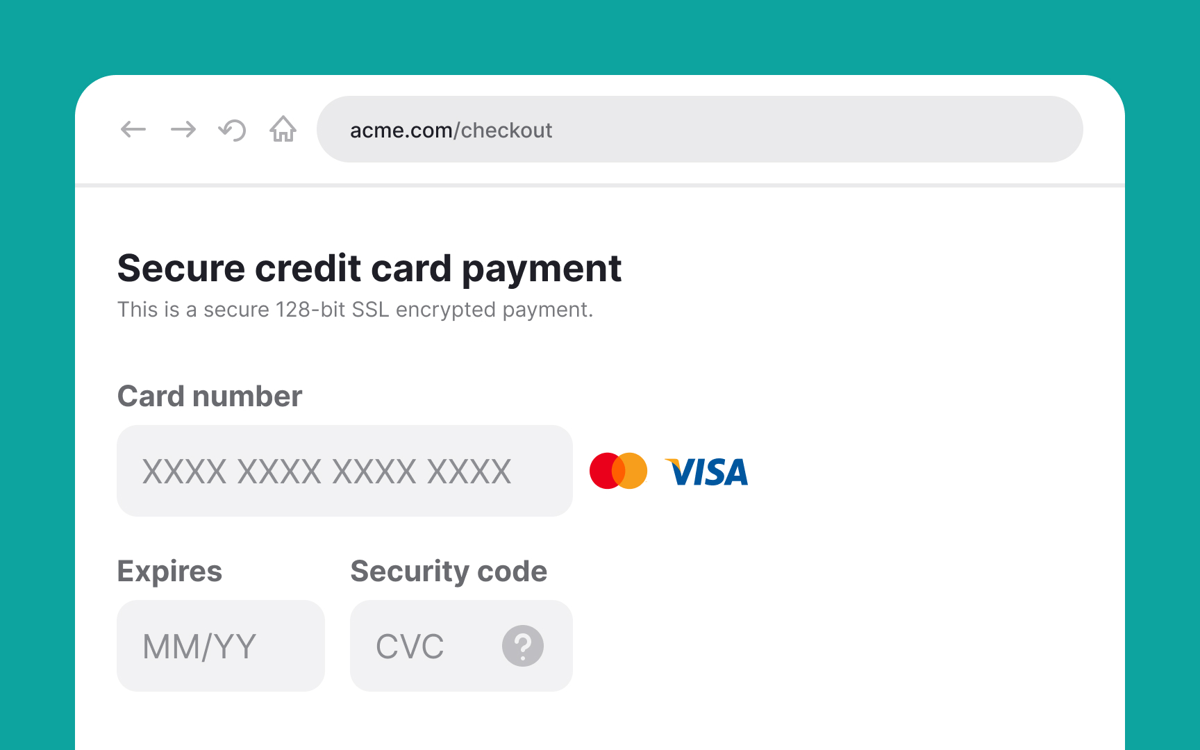 Add visual signs of security  Bad Practice