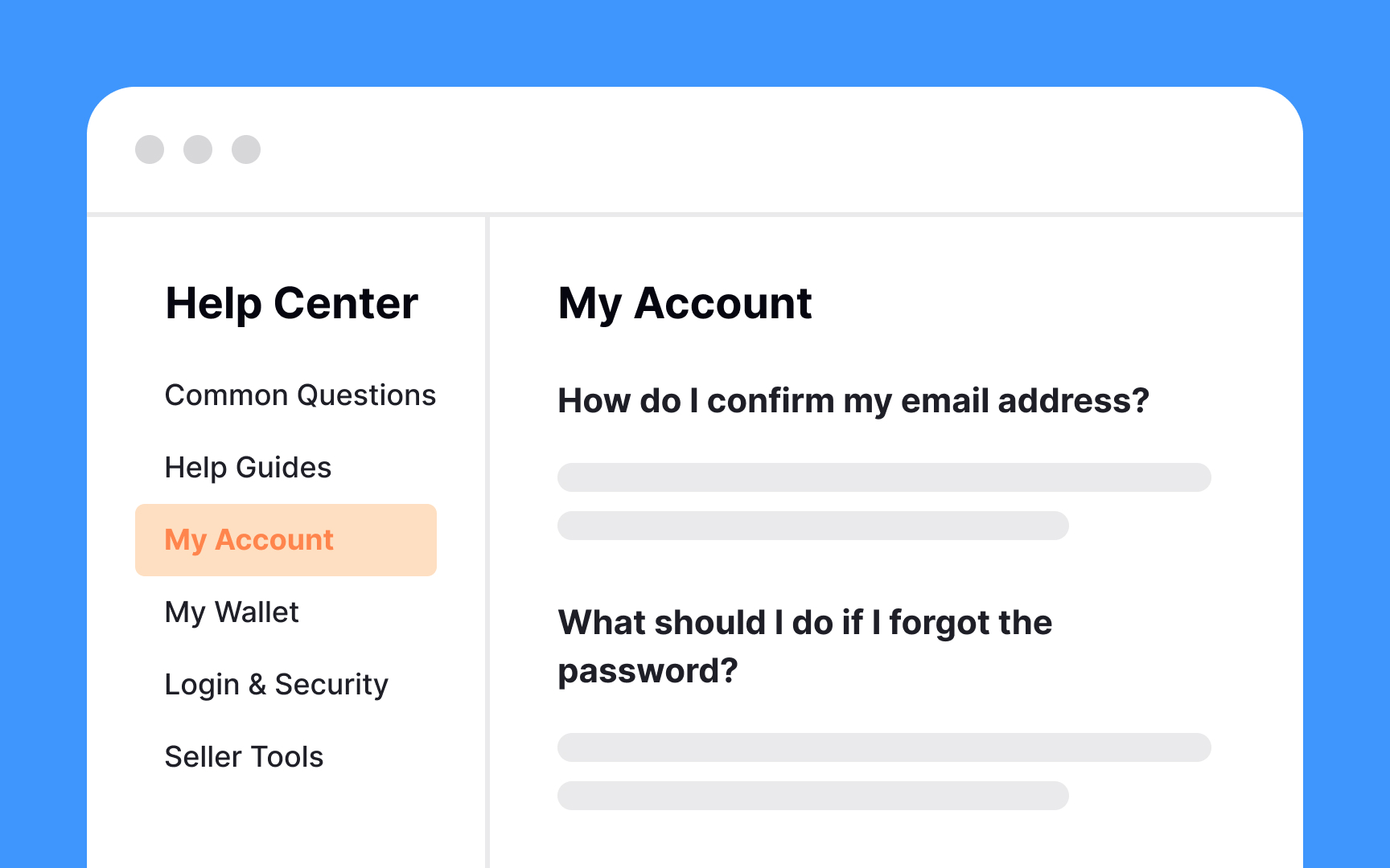 Make the Help page easily scannable Best Practice