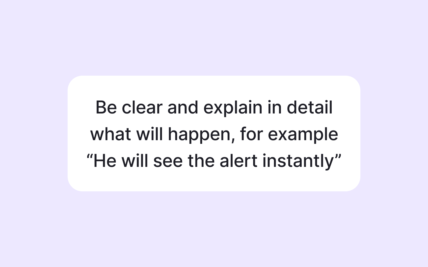 Clarity in language and content patterns Bad Practice