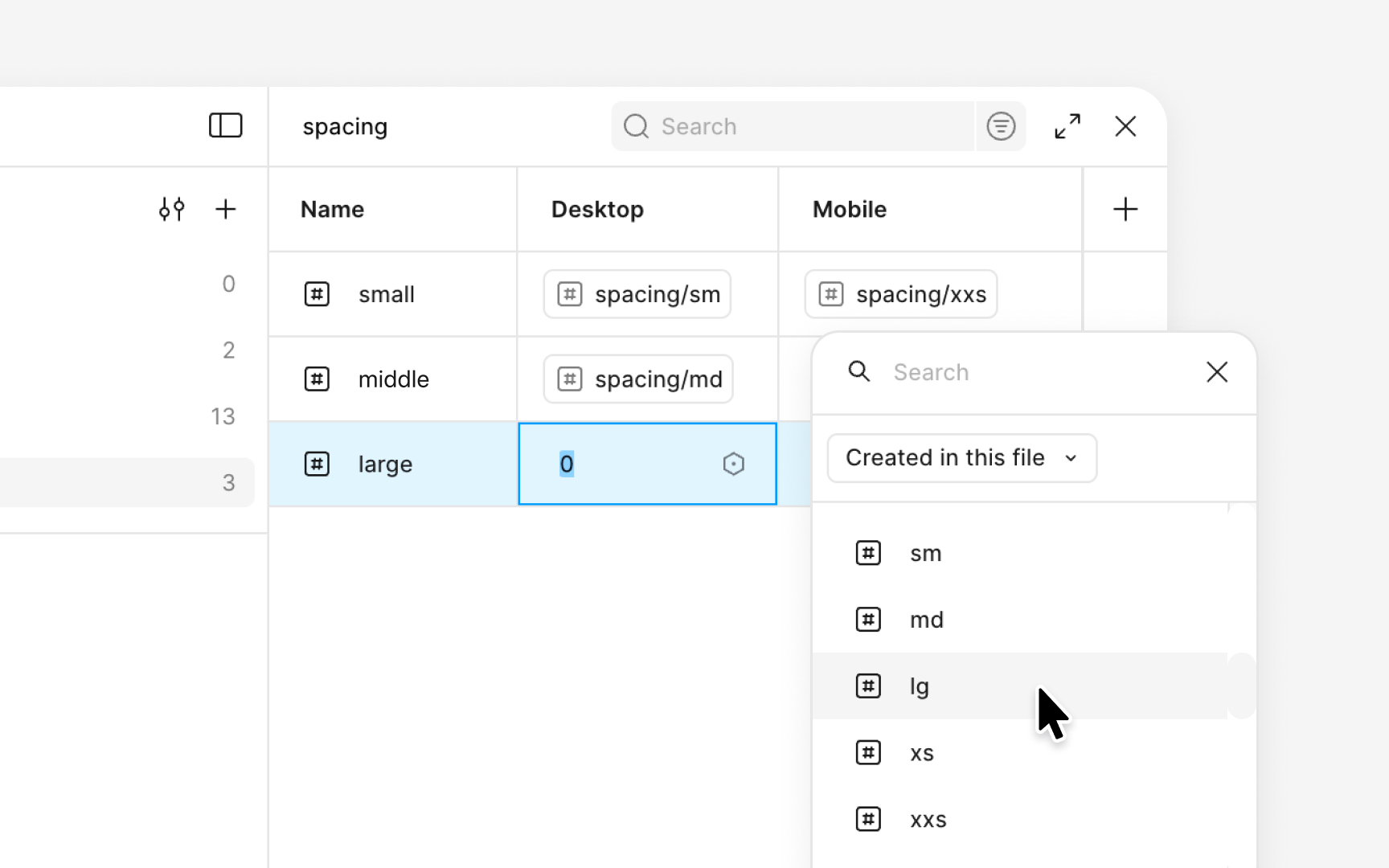 Setting up spacing variables for different devices