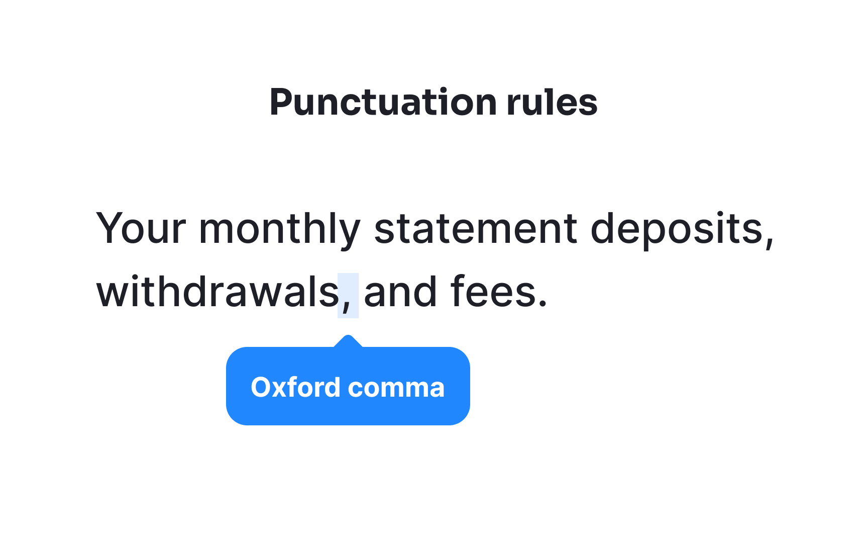 Punctuation rules